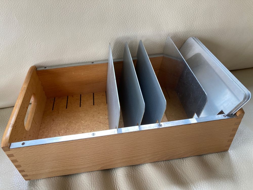 Karteikartenbox A7 Karteikasten Holz Mit Deckel,Karteibox 25.4*15*10cm Karteikarten Box A7