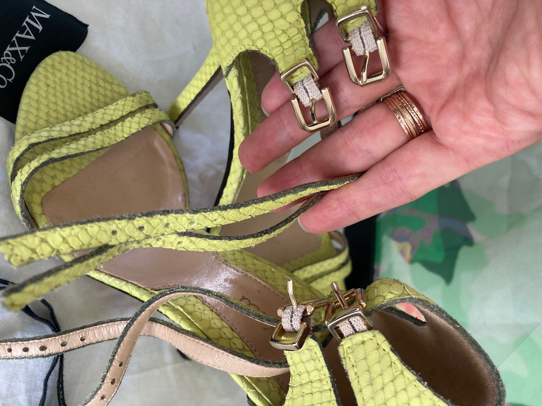 Max Mara Damenschuhe: Max&Co Sandalen Highheels, gelb. – Gebraucht aus Zürich von eli-rezz 3