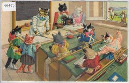 Katzen-Familie - In der Schule