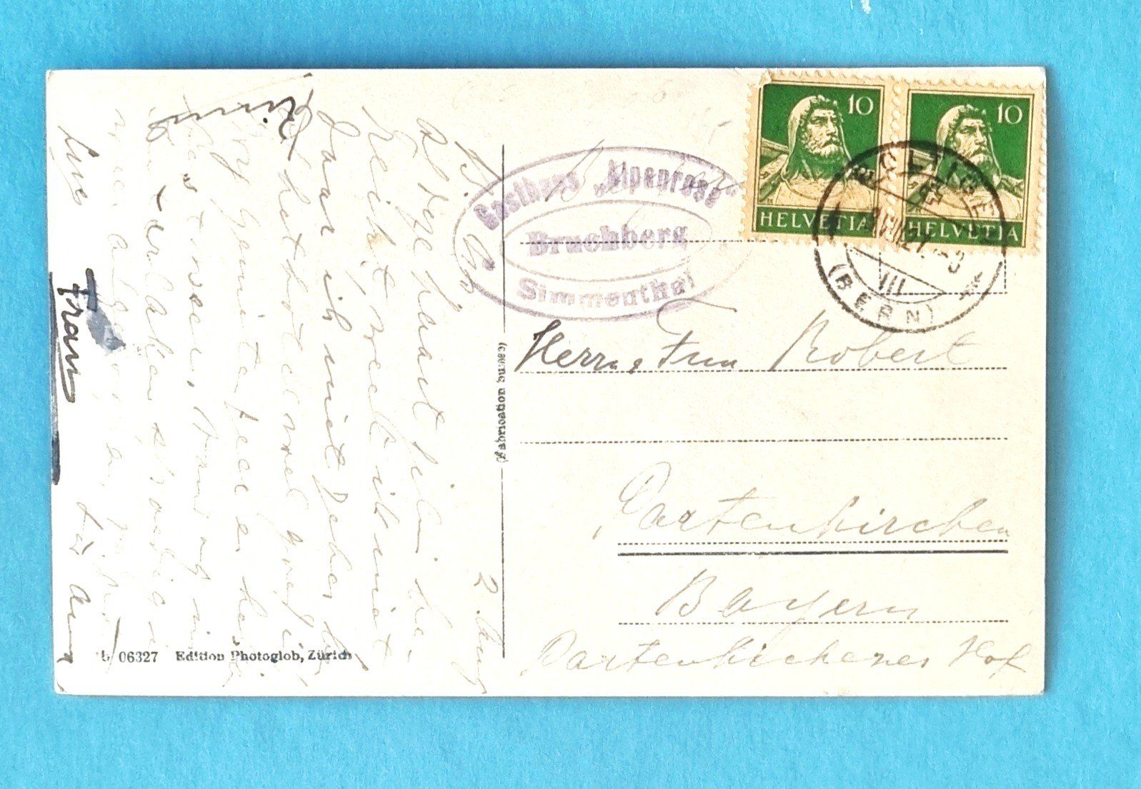 Cartoline postali: Gruss vom Jaunpass - 1927 – Usato da Rothrist venduto da RROENK 1