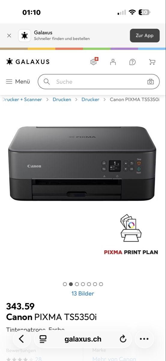 Drucker: Canon Pixma Printer TS5350i – Gebraucht aus Luzern von owe_267j 4