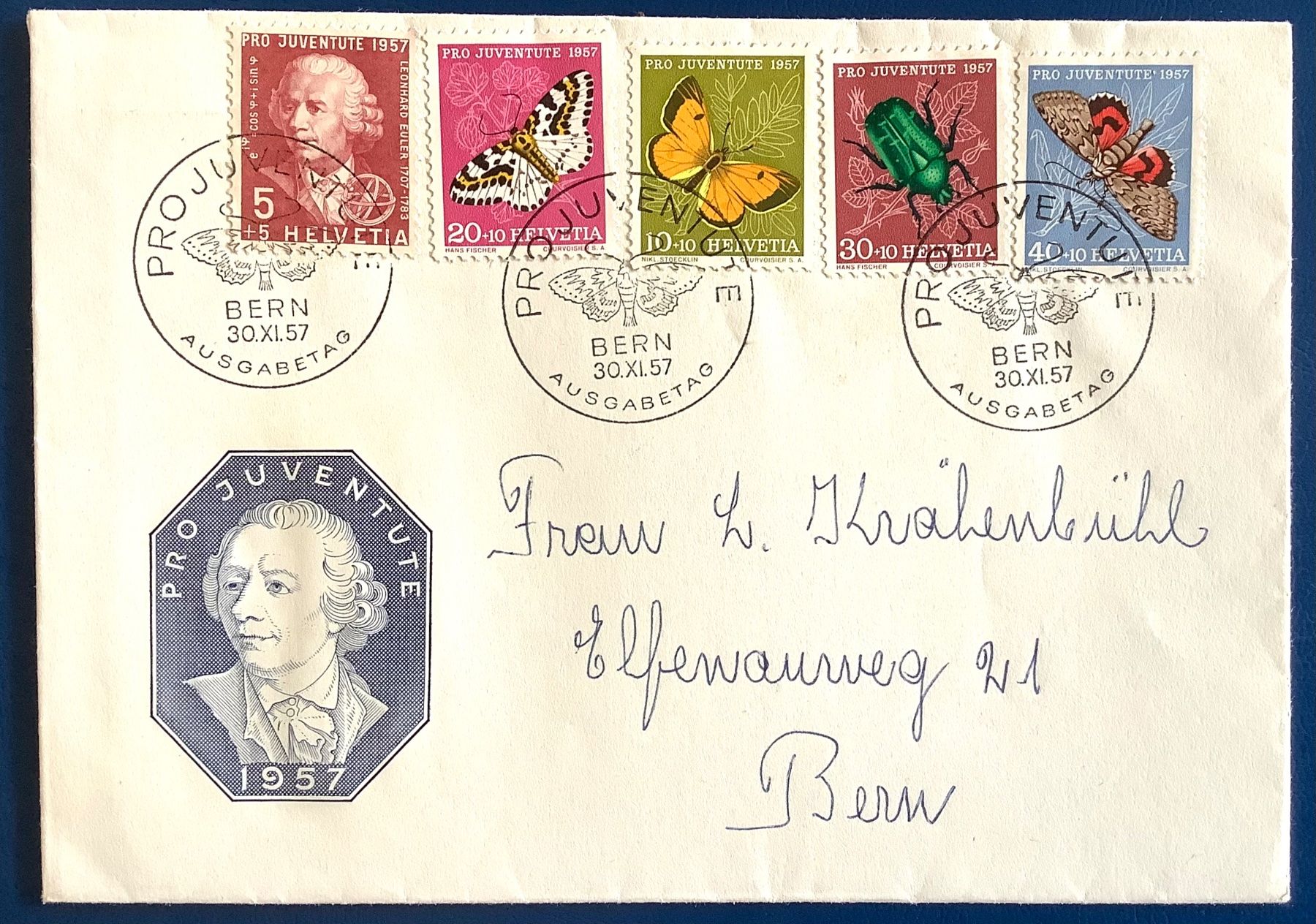 Tutti i francobolli: 1957 / FDC Pro Juventute – Usato da Liestal venduto da Skunk02