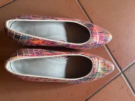 bunte Pumps salamander Gr. 38 / 5 Sommerlich elegant!