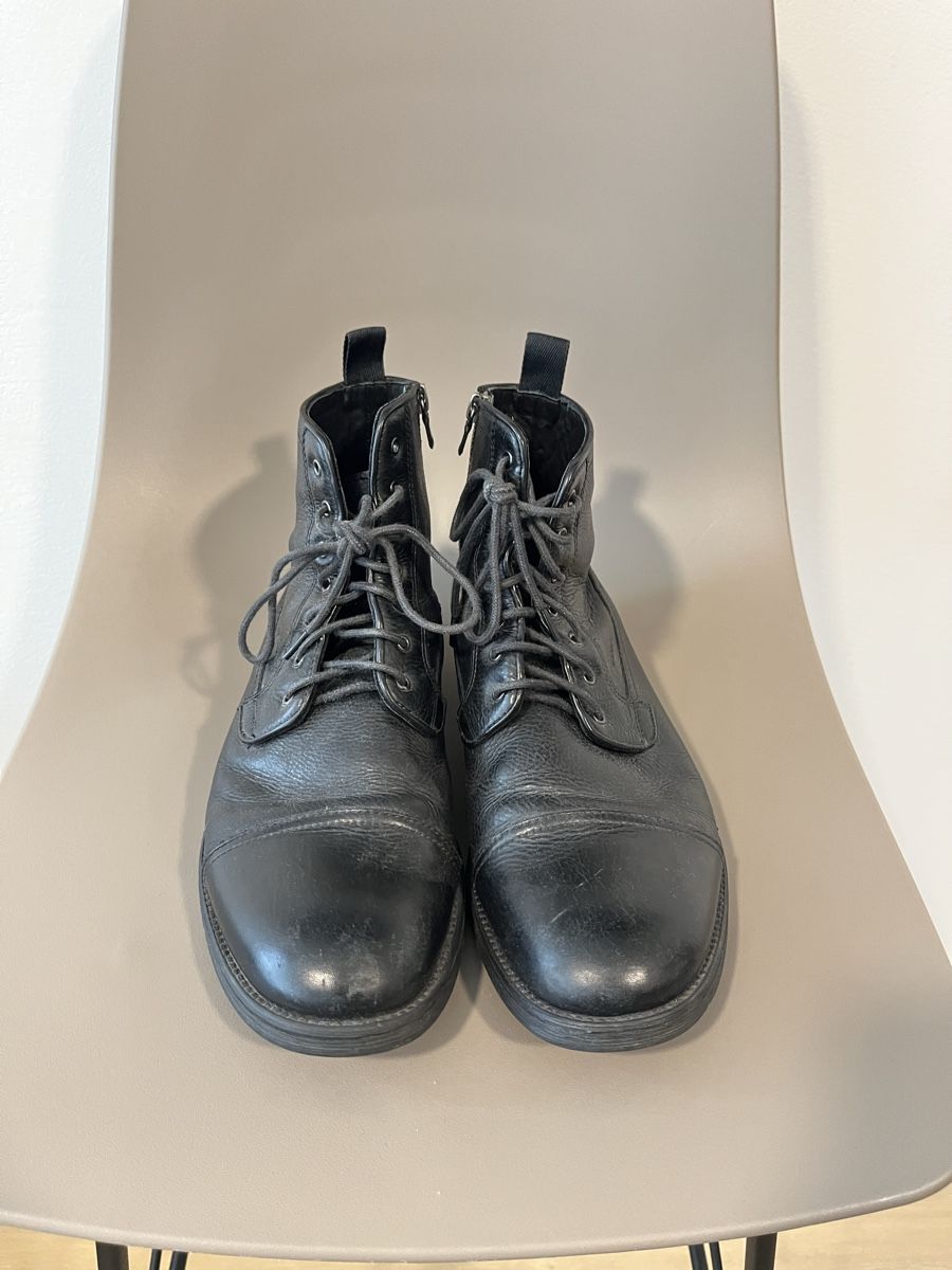 Geox Scarpe da uomo: Geox Black Leather Winter Boots, Size 41 – Usato da Kirchberg SG venduto da schwarzekatze7 2