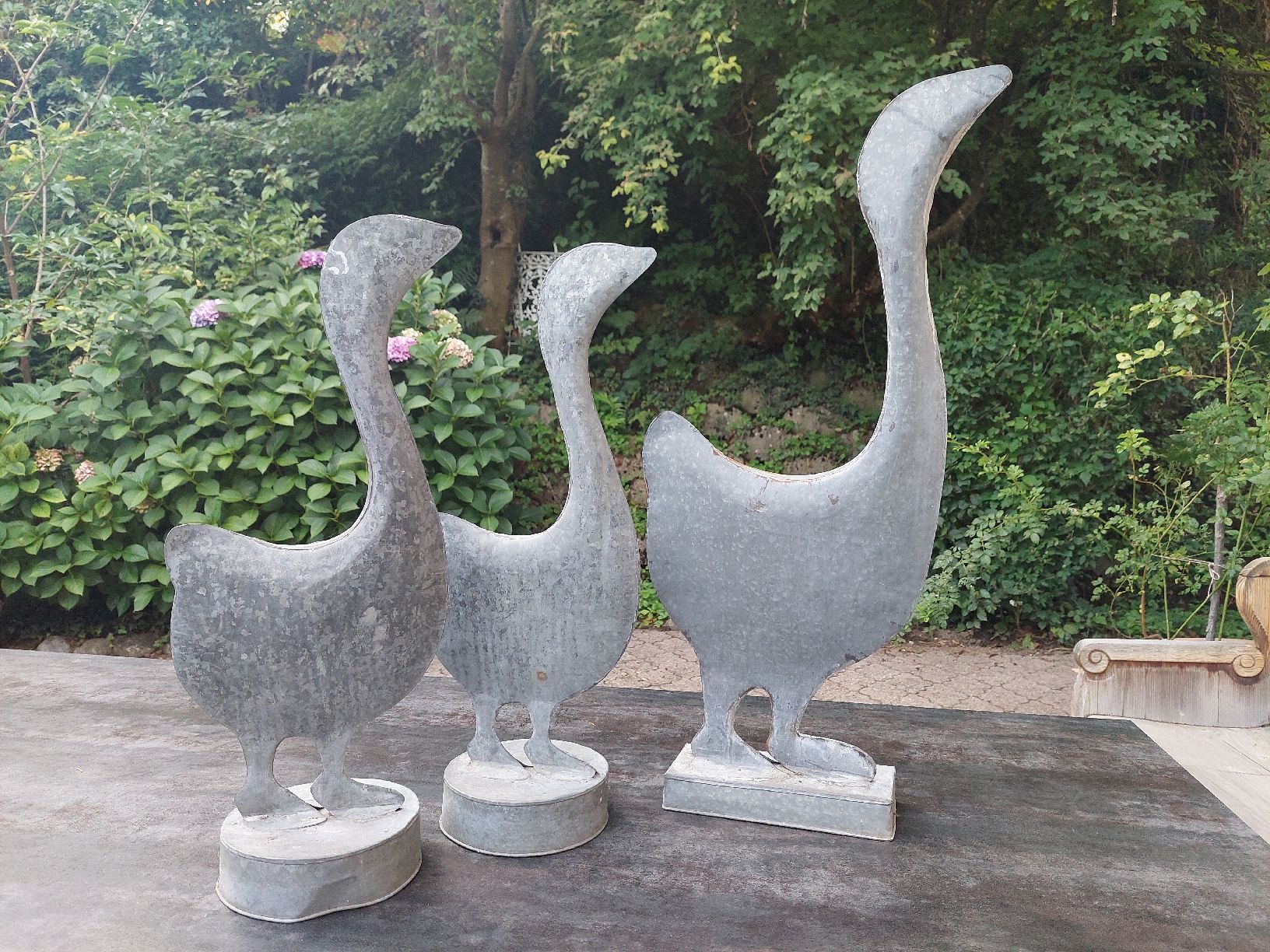 Tutte le decorazioni: Gartendeko: 3 grosse Metallgänse – Usato da Brunnen venduto da Livianda