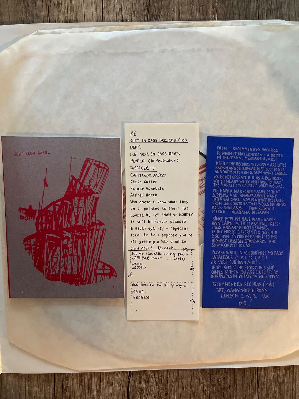 Dischi in vinile: S942/News From Babel - Work Resumed – Usato da Frutigen venduto da Philippe_jsp 2