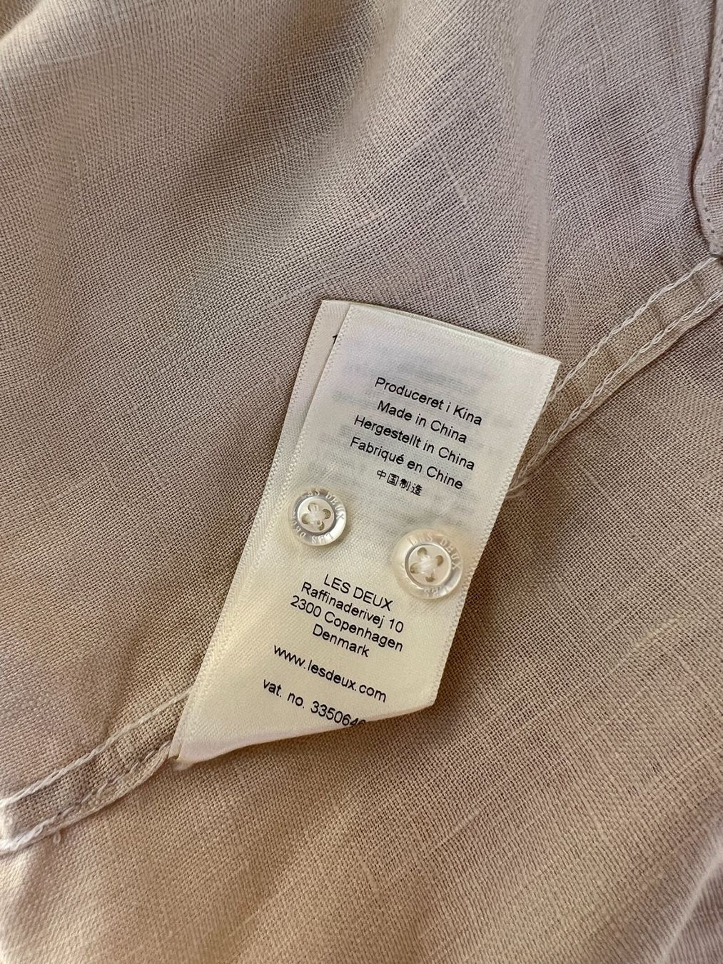 Camicie: Les Deux Hemd 100% Leinen Grösse L Beige – Usato da Wallisellen venduto da Val1990 5
