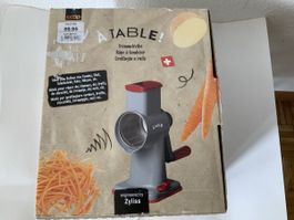 Trommelreibe A TABLE! von Zyliss neuwertig mit ZubehÃ¶r Nr.4