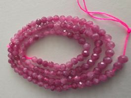 Turmalin rosa facettiert ca. 3mm. Strang