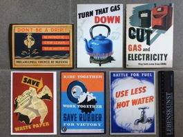 Postkarten-Set «For Hard Times» Vintage Reproduktionen