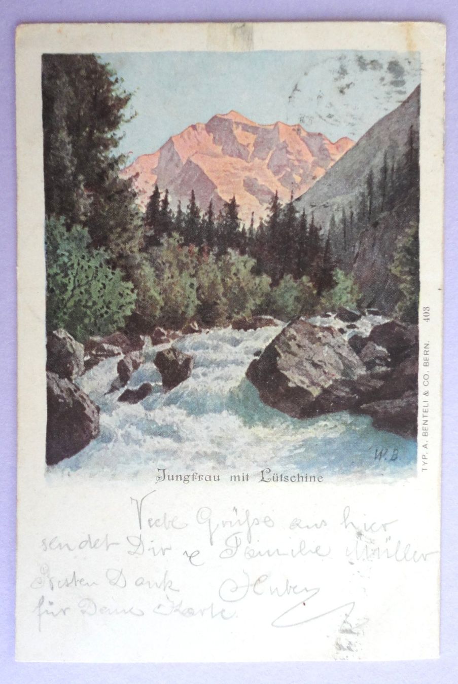 Cartes postales: Jungfrau mit Lütschine – Défectueux à Fétigny par Billy2miny