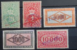 Bayern und Deutsches Reich Stempelmarken