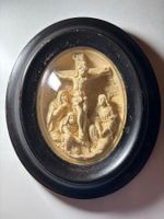 Andachtsbild Kreuzigungsgruppe Meerschaumschnitzerei antik