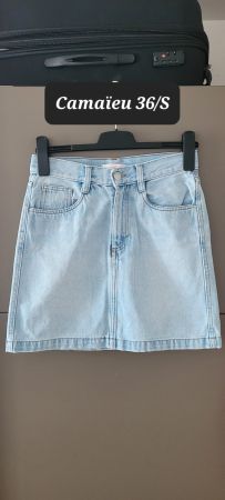 Jupe en jean Camaïeu bio coton taille 36/S/