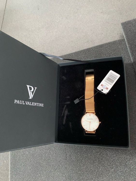 Paul valentine rose on sale gold seashell mesh watch