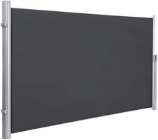 SONGMICS Seitenmarkise Rauchgrau 160x400