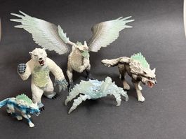 Schleich Eldrador Eiswelt Blizzard Bär Eis Spinne Wolf Greif