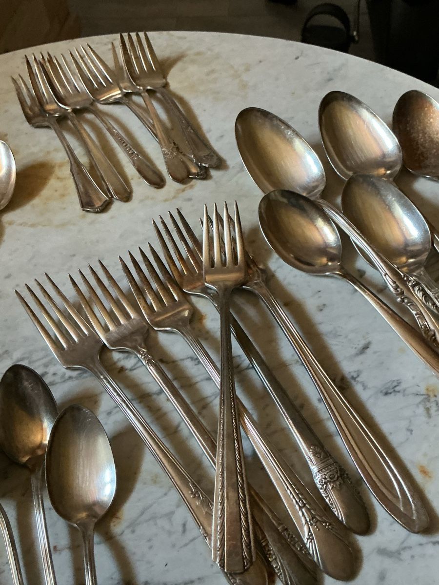 Set di posate: Besteckset versilbert 38teilig, Mix & Match – Nuovo (secondo la descrizione) da Tamins venduto da juliahauserbalog 1