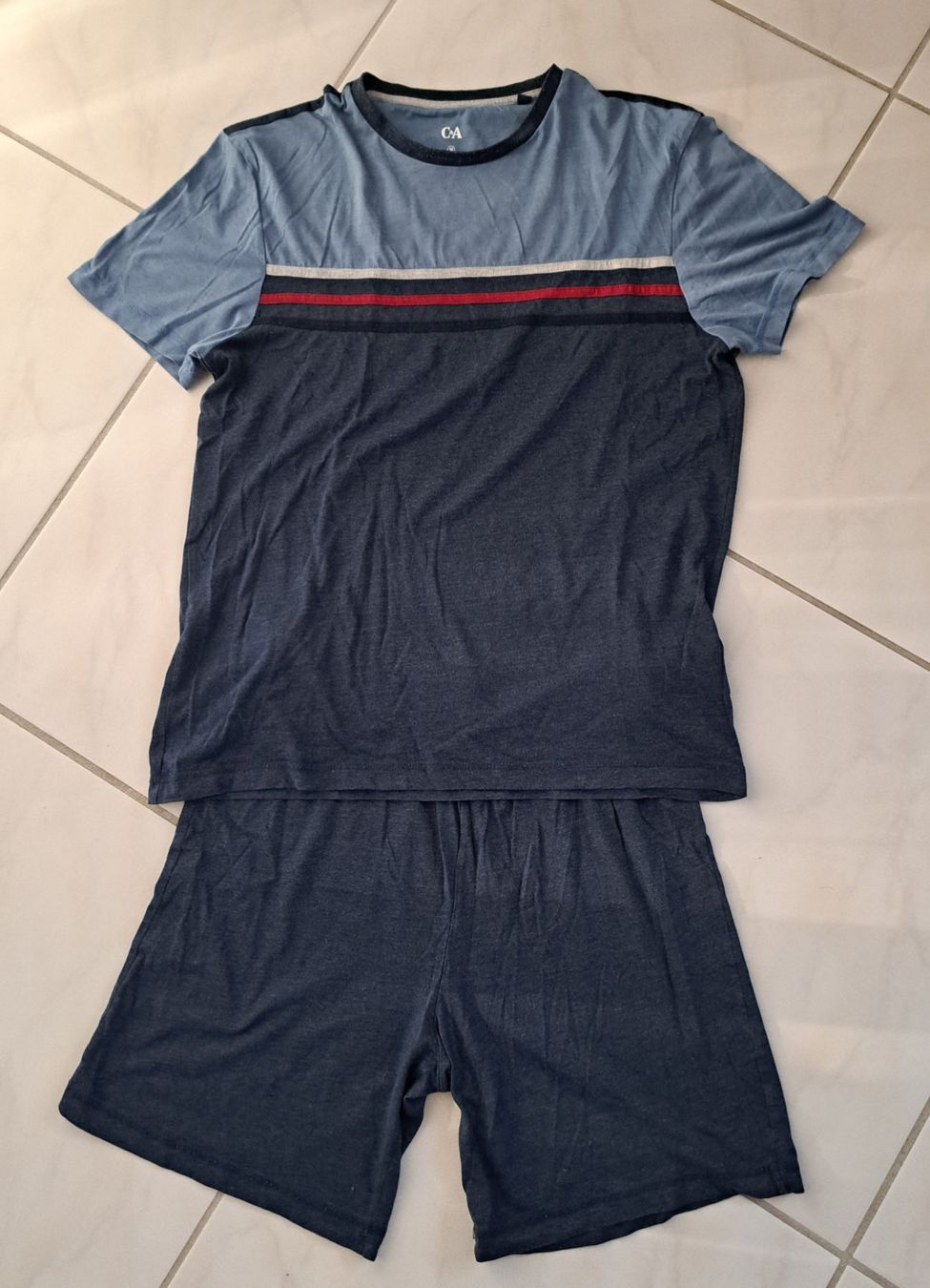 C&A Pigiami: Pyjama 2 teilig blau meliert Grösse M – Usato da künten venduto da himelblau