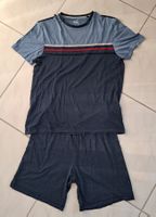 Pyjama 2 teilig blau meliert Grösse M