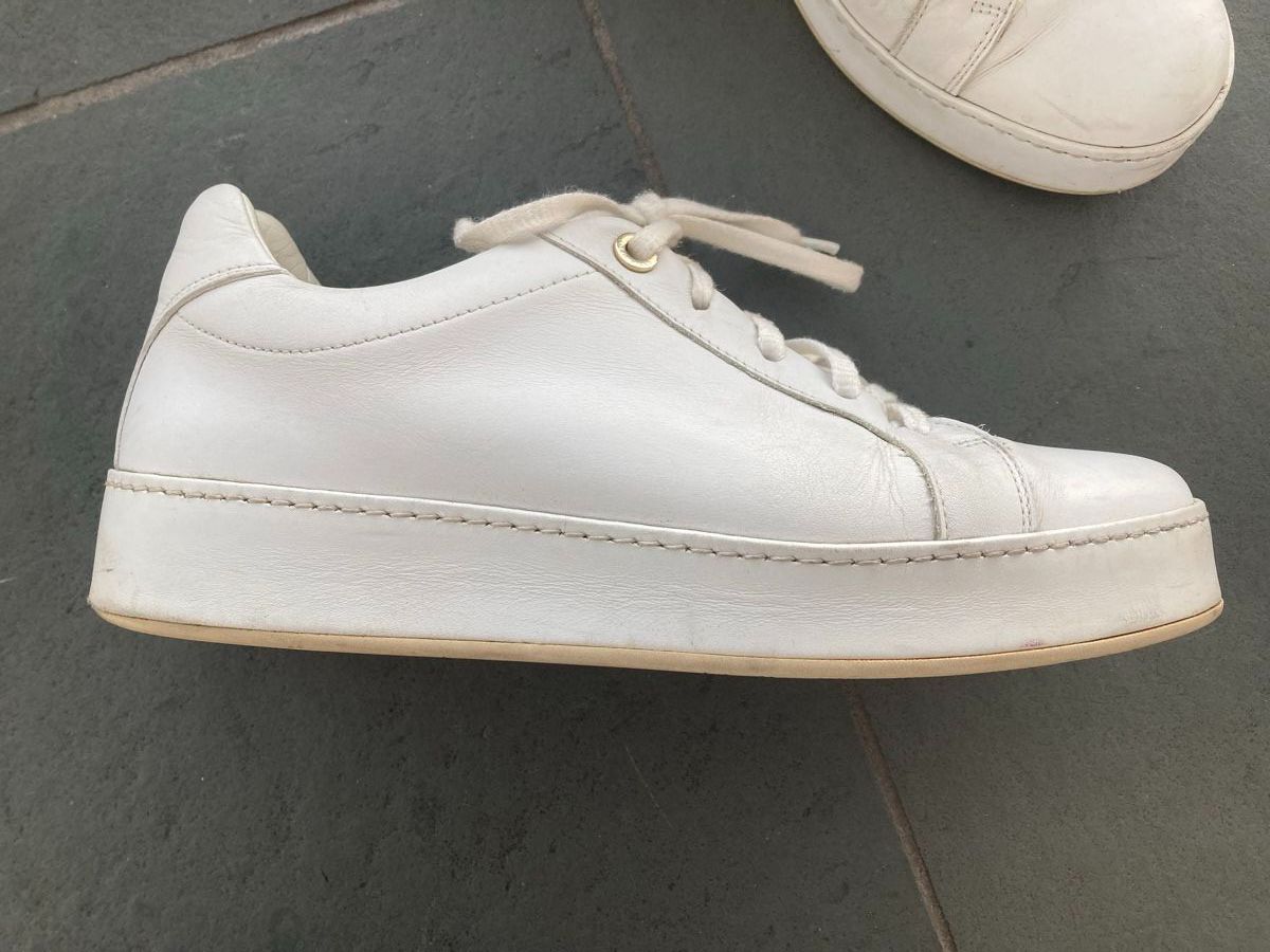 Loro Piana Damenschuhe: Loro Piana Leder Sneaker, weiss, Gr. 40 – Gebraucht aus Zürich von elegantissima2 1