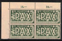 1945 Pax 3Fr. Nr. 272, 4er-Block tadellos postfrisch **