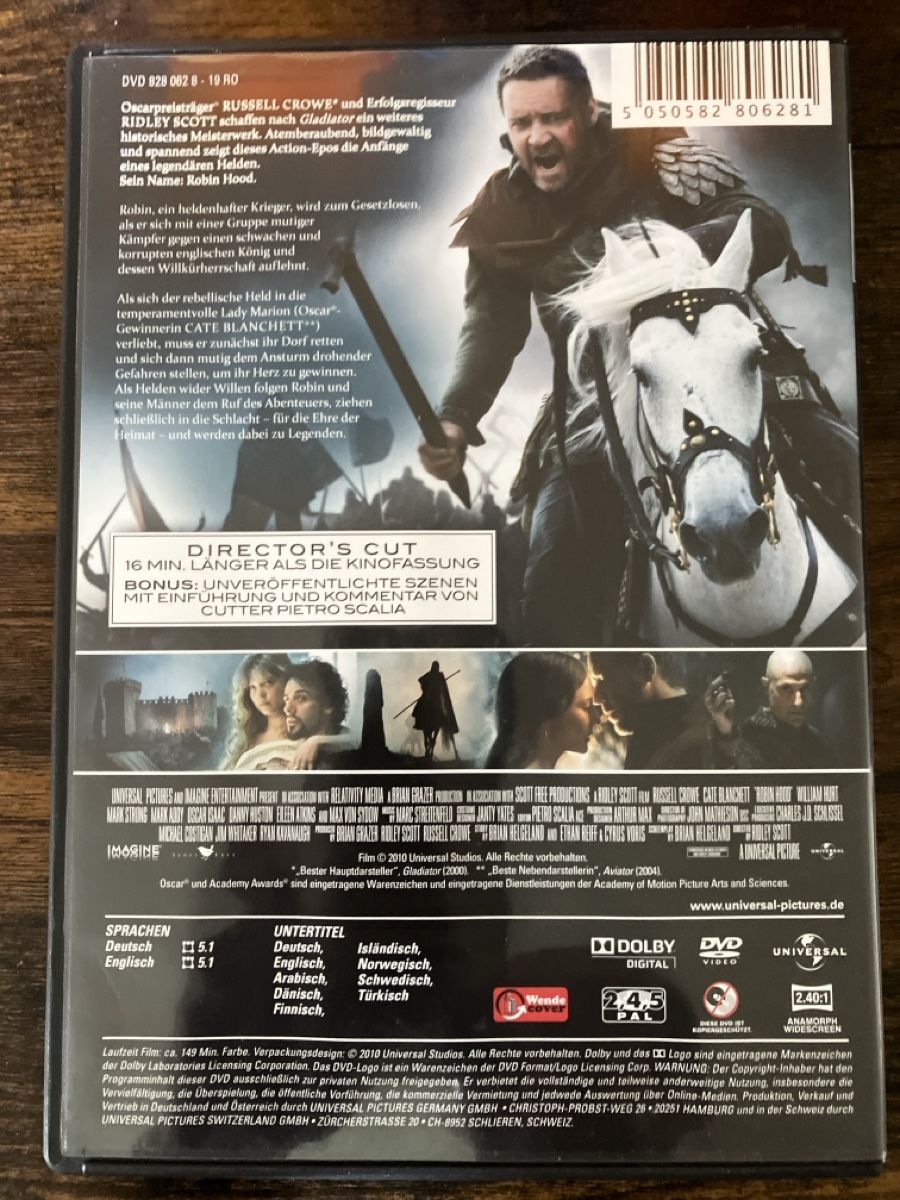 Tutti i DVDs: Robin Hood DVD – Usato da Glarus venduto da Jhuber78 1
