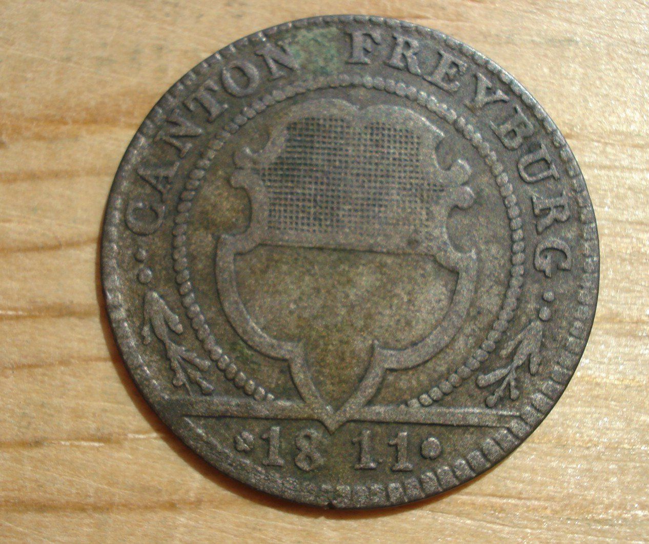 Alle Münzen: (D3) Freiburg Batzen 1811 – Gebraucht aus Erlach von Net-Coins