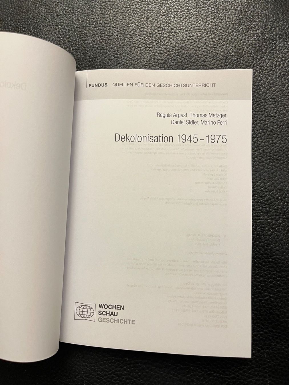 Libri: Dekolonisation 1945-1975, Wochenschau Geschichte. – Usato da Lenzburg venduto da sch_lml8 2