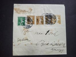 1915, Manschette  / Umschlag nach Bad Lausick