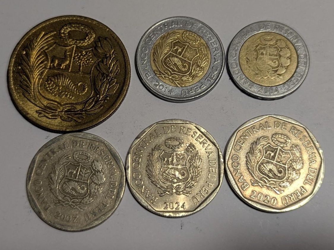 Tutti le monete: Peru circulating coins,delivery end of Oct – Usato da Porrentruy venduto da routard 1