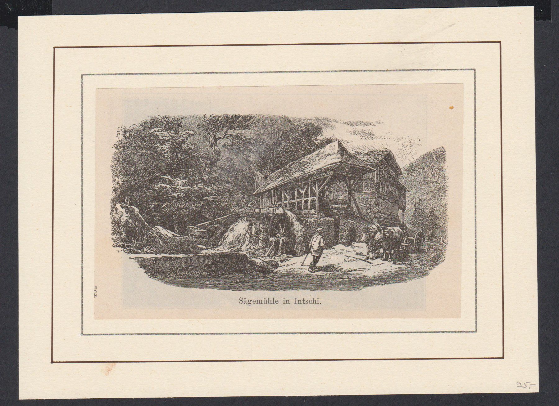 Posters & Illustrations: Intschi   UR   :   altes Bild von der Sägemühle – D'occasion à Vitznau par Mina60 1