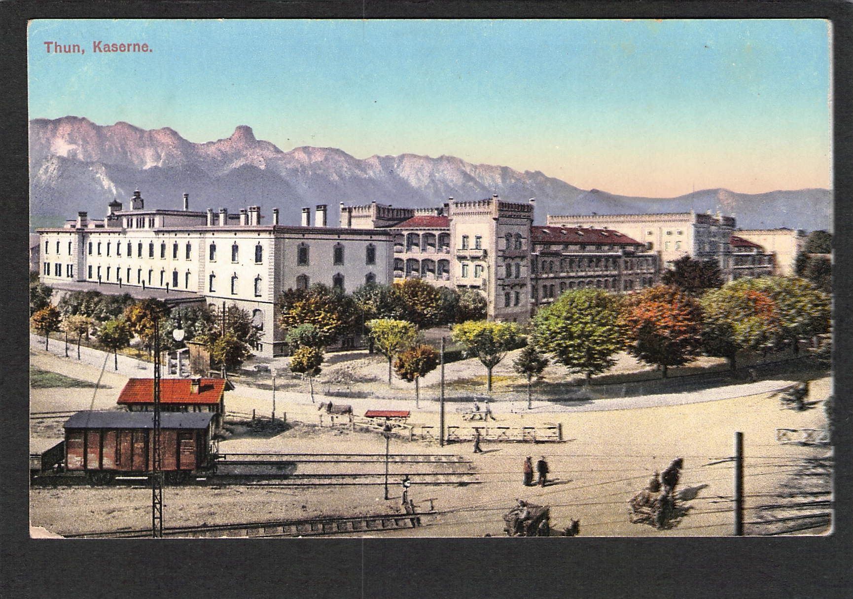 Cartoline postali: AK. BE Thun Kaserne , Militär , 1917 – Usato da Reichenburg venduto da ibiza18