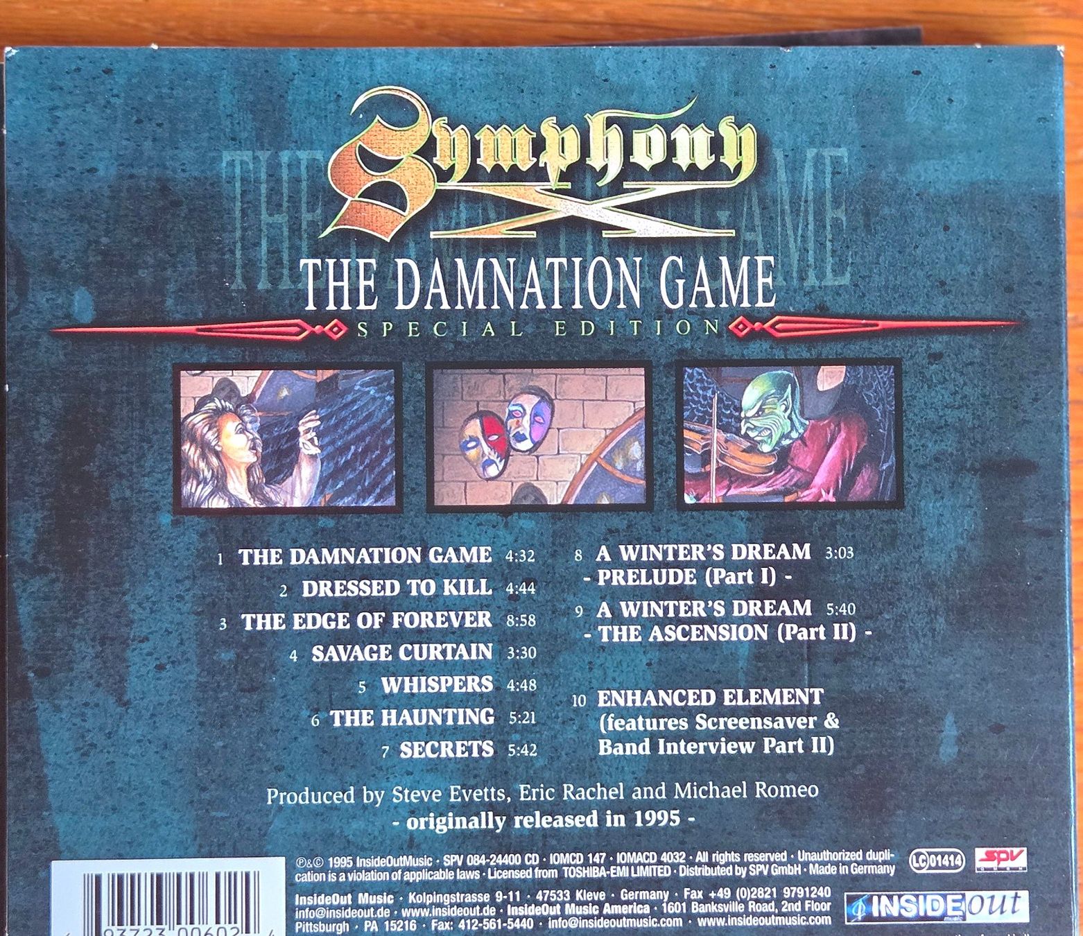 CD: Symphony X- The Damnation Game - Digipack Inside Out – Nuovo (secondo la descrizione) da Biberist venduto da Beaver58 2