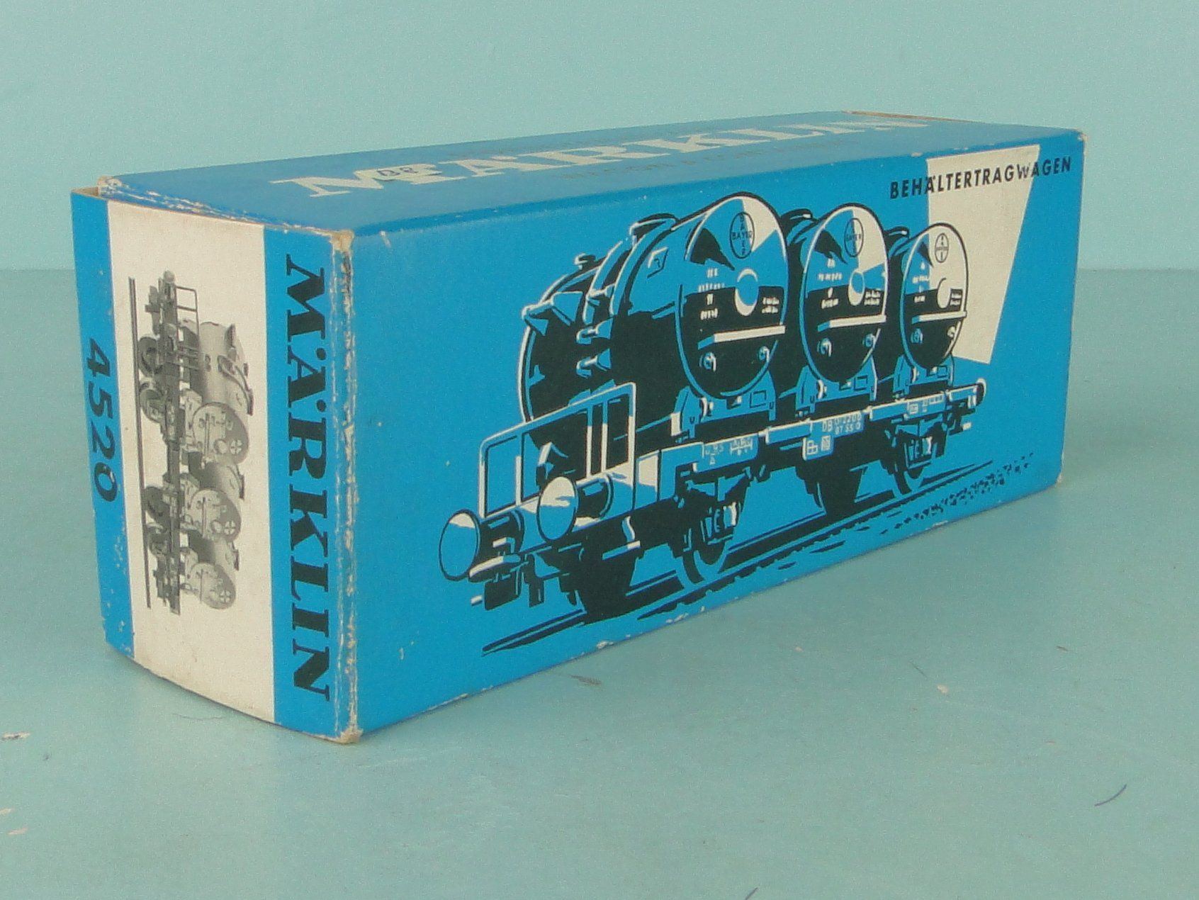 Märklin Modellini di ferrovie: Märklin 4520 Behältertragwagen – Usato da Bülach venduto da cann11 3