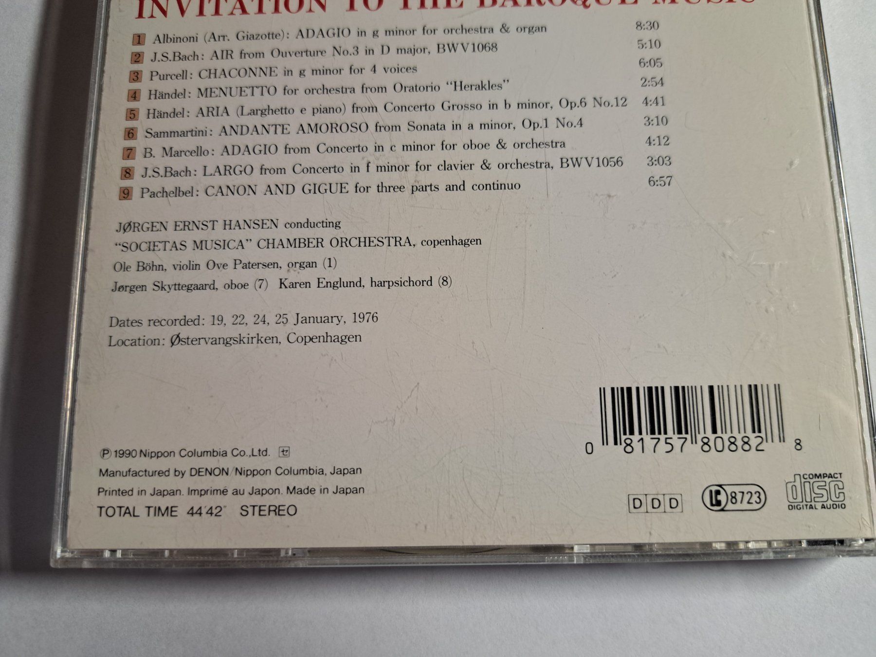 CD: INVITATION TO THE BAROQUE MUSIC – Usato da Wichtrach venduto da LuckyLuke69 3