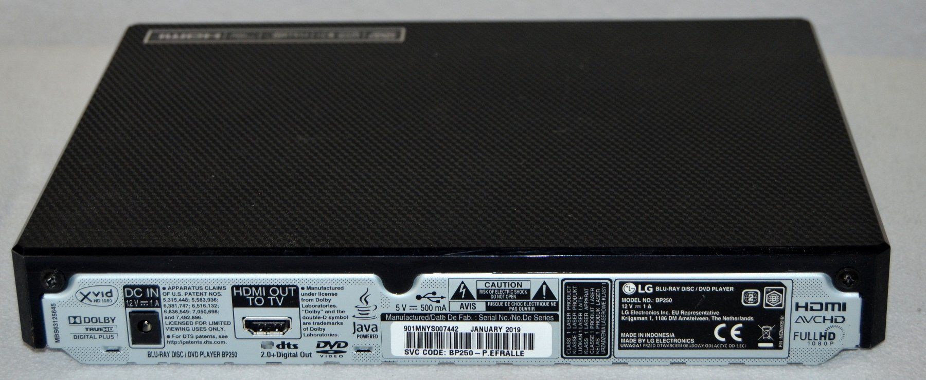 LG Lettore multimediale & Streamer: LG BP250 Blu-ray Player – Usato da Collonges venduto da arashee 3