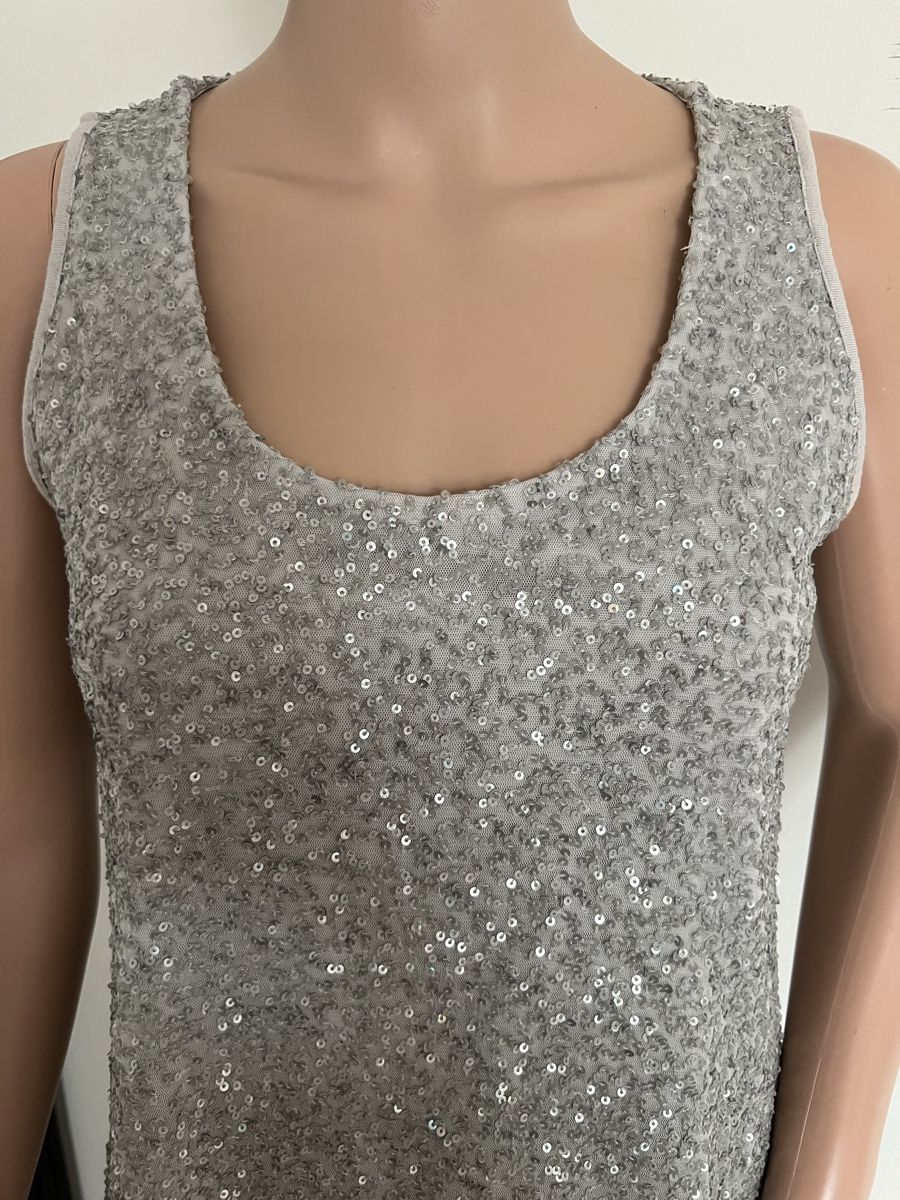 Marc Cain Tops: Marc Cain Pailletten Top, silber, 3/38 – Gebraucht aus Bergdietikon von pinkerton13 1