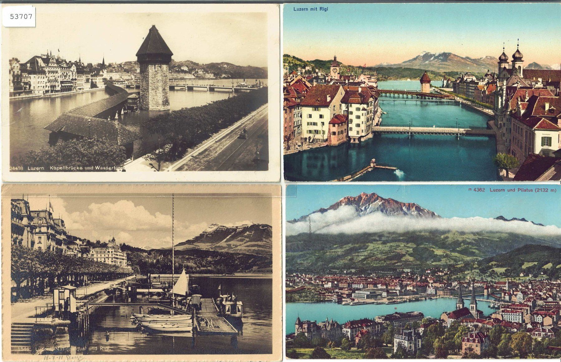Cartoline postali: 4 AK - Luzern – Usato da Ettingen venduto da Kartenplanet
