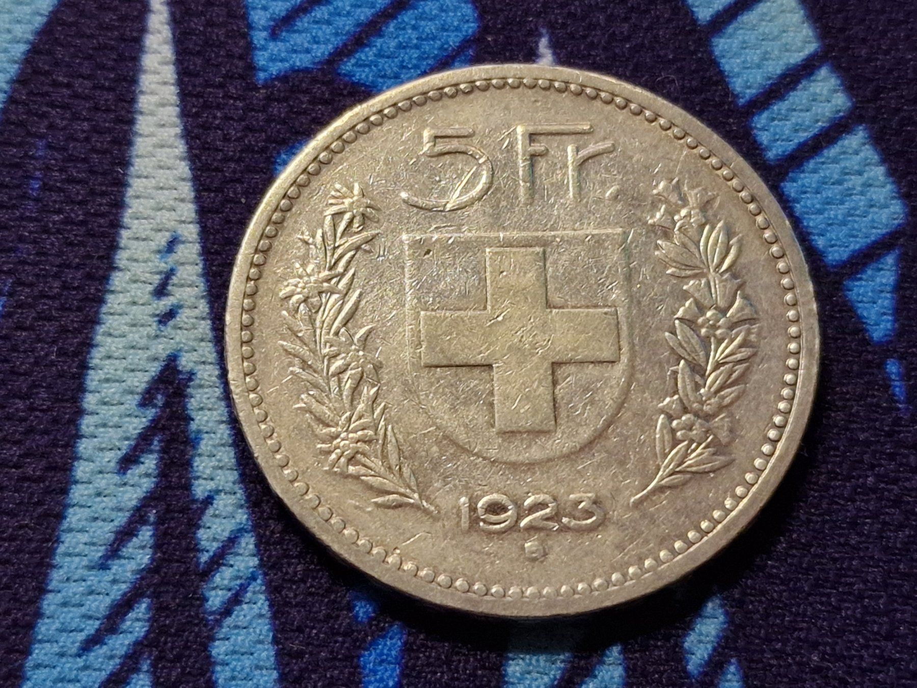 Tutti le monete: 5-Franken 1923 silber. – Usato da Zürich venduto da Moreira01 3