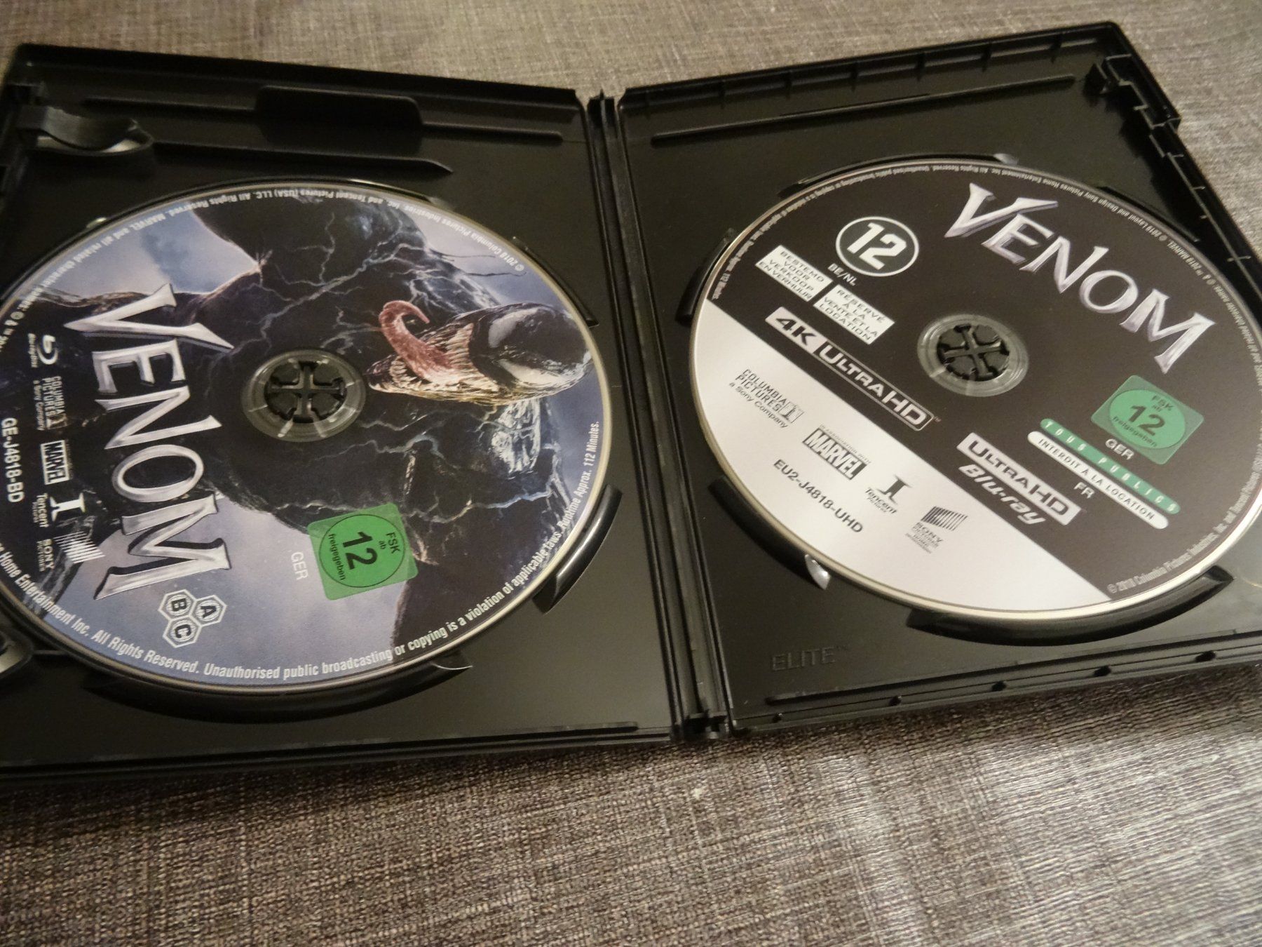 Alle DVDs: Venom 4K UHD + Blu-ray Tom Hardy – Gebraucht aus Olten von Disc-Verkauf 1