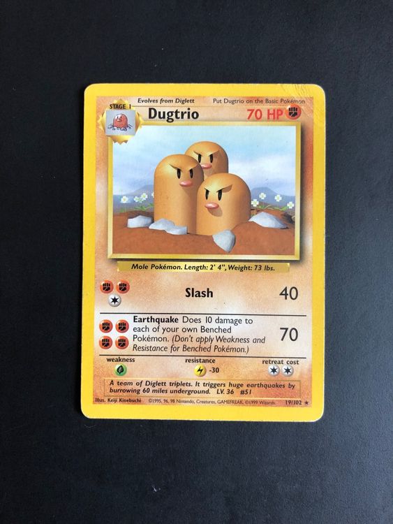 Base Set Dugtrio Rare 19 102 Ab 1 Kaufen Auf Ricardo