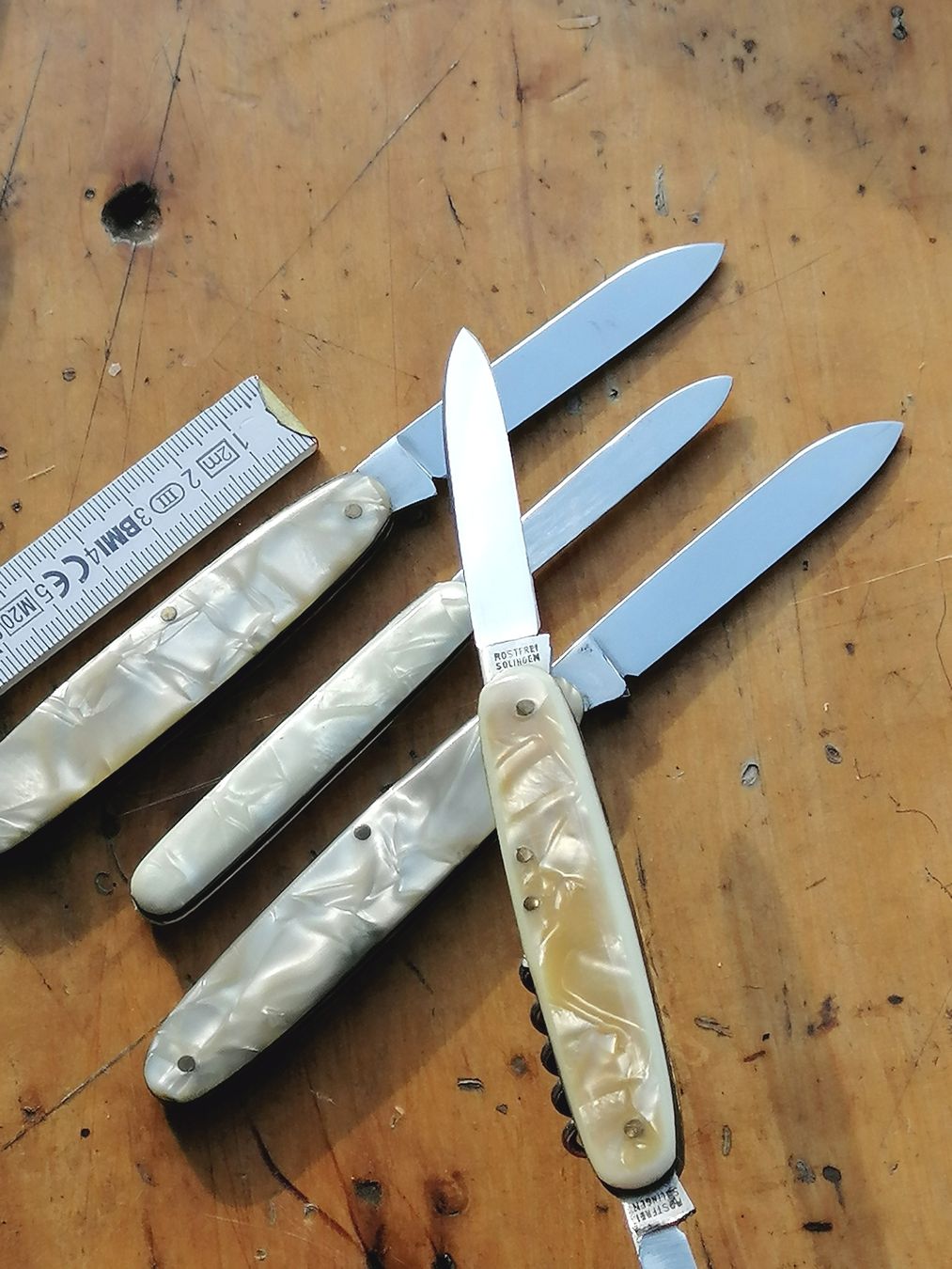 Solingen Accessori: SACKMESSER ALT, EINS MIT GLASSCHNEIDER, 6 STÜCK. – Usato da Maschwanden venduto da OliverM05 4