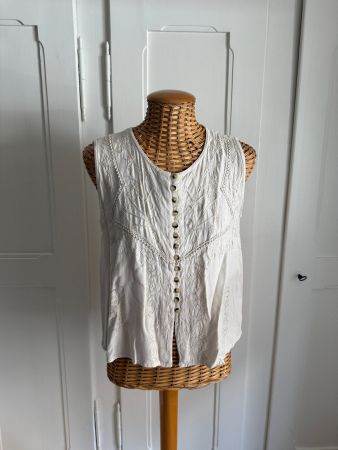 Hippie Boho Top beige S