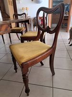 Sei sedie antiche in stile Vittoriano, in mogano