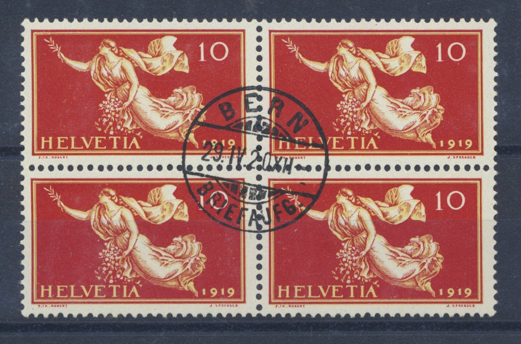 Tutti i francobolli: Freimarke 144 Viererblock gestempelt – Usato da Roggwil BE venduto da Stampdealer3