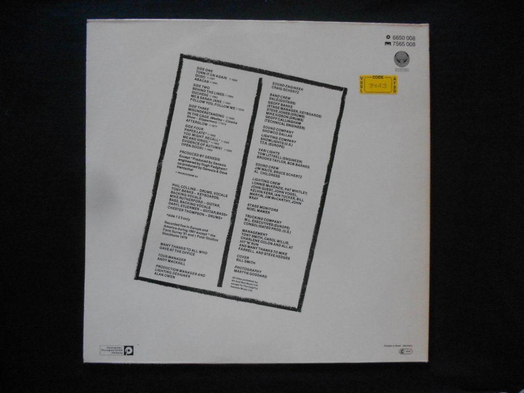Vinyles: GENESIS  -  THREE SIDES LIVE – D'occasion à Bex par Giorgiob 1