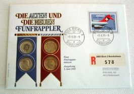 Münzbrief 1981 „Die alten und die neuen Fünfräppler“