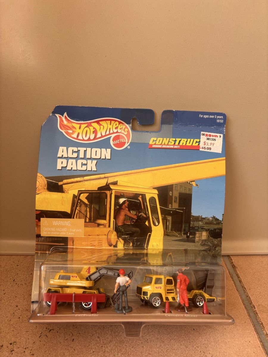 Hot Wheels Modellini d'auto: Hot Wheels Action Pack Construction - Bagger + Zementmischer – Nuovo e nell'imballaggio originale da Bern venduto da justbetter