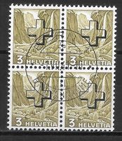 Viererblock Verwaltungsmarke (D II) 28y gestempelt 1.7.1941